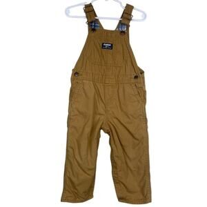 OshKosh B'Gosh Baby Lightweight Canvas Bib Overalls, Dark Khaki